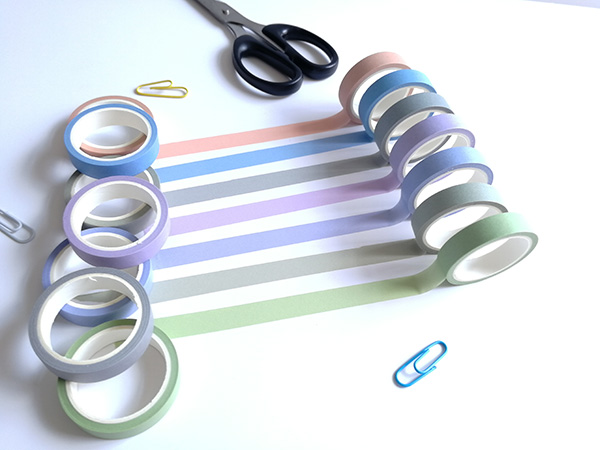 纯色和纸印刷胶带